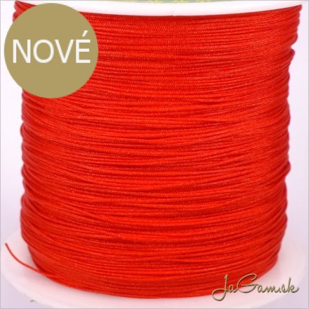 Nylonová šnúrka 0,5mm červená -10m (1052)